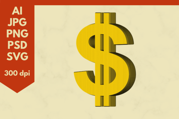 3D Dollar Icon