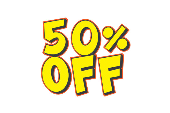 3D Promotion, Offer, 50 off Discount