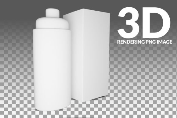 3d Rendering Bottle Model for Mockup