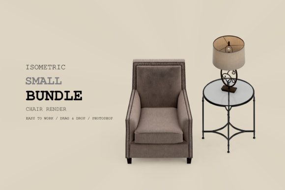 Elevate Your Visual Projects with Isometric Armchair 3D Rendering Pack 86
