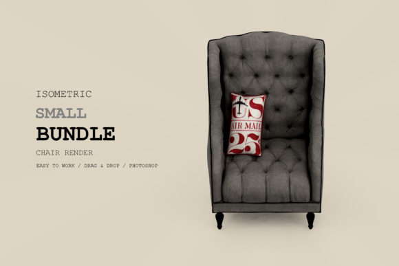 Elevate Your Visual Projects with Isometric Armchair 3D Rendering Pac 114