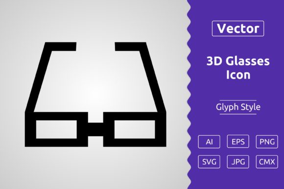 Elevating Visual Communication with the Vector 3D Glasses Glyph Icon