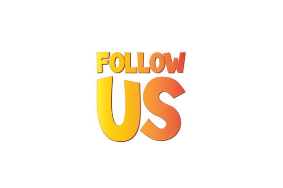 FOLLOW US 3D Text Effect Vector