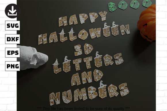Halloween Alphabet 3D Letters Numbers