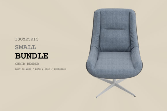 Isometric Armchair 3D Rendering Pack 30