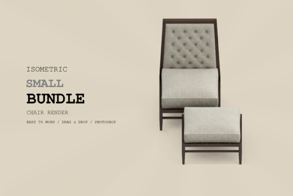 Isometric Armchair 3D Rendering Pack 37