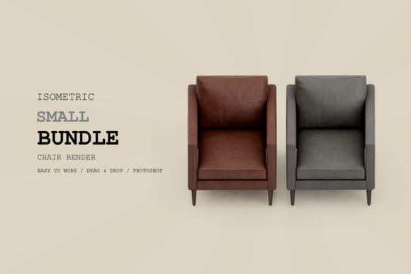 Isometric Armchair 3D Rendering Pack 46