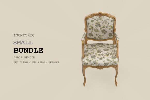 Isometric Armchair 3D Rendering Pack 77